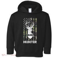 Deer Hunter Dad Cool Hunting American Flag Camo Stripes Papa Toddler Hoodie thumb 0