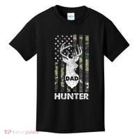 Deer Hunter Dad Cool Hunting American Flag Camo Stripes Papa Kids T-Shirt thumb 0