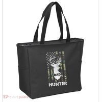Deer Hunter Dad Cool Hunting American Flag Camo Stripes Papa Tote Bag thumb 2
