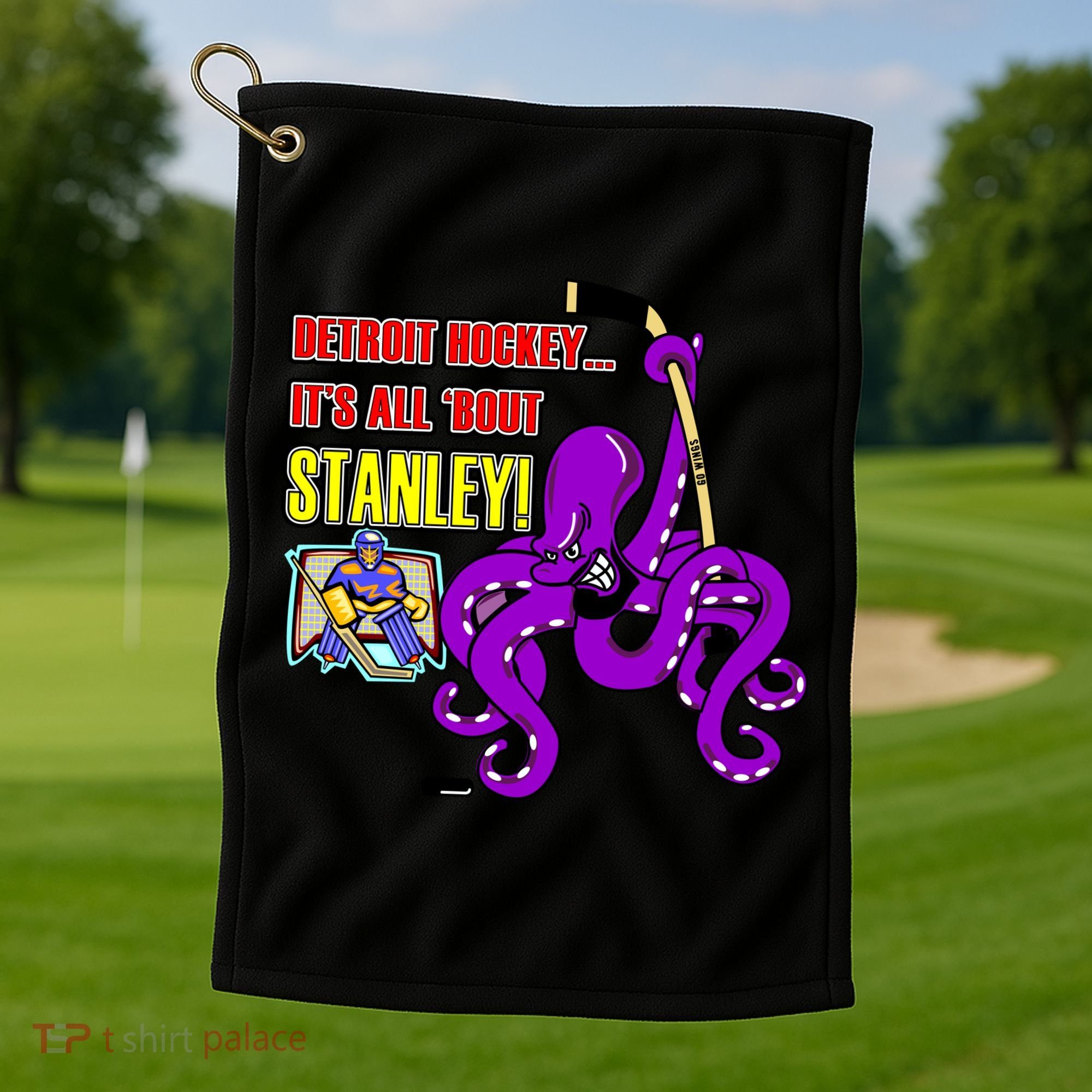 Detroit Hockey Golf Towel