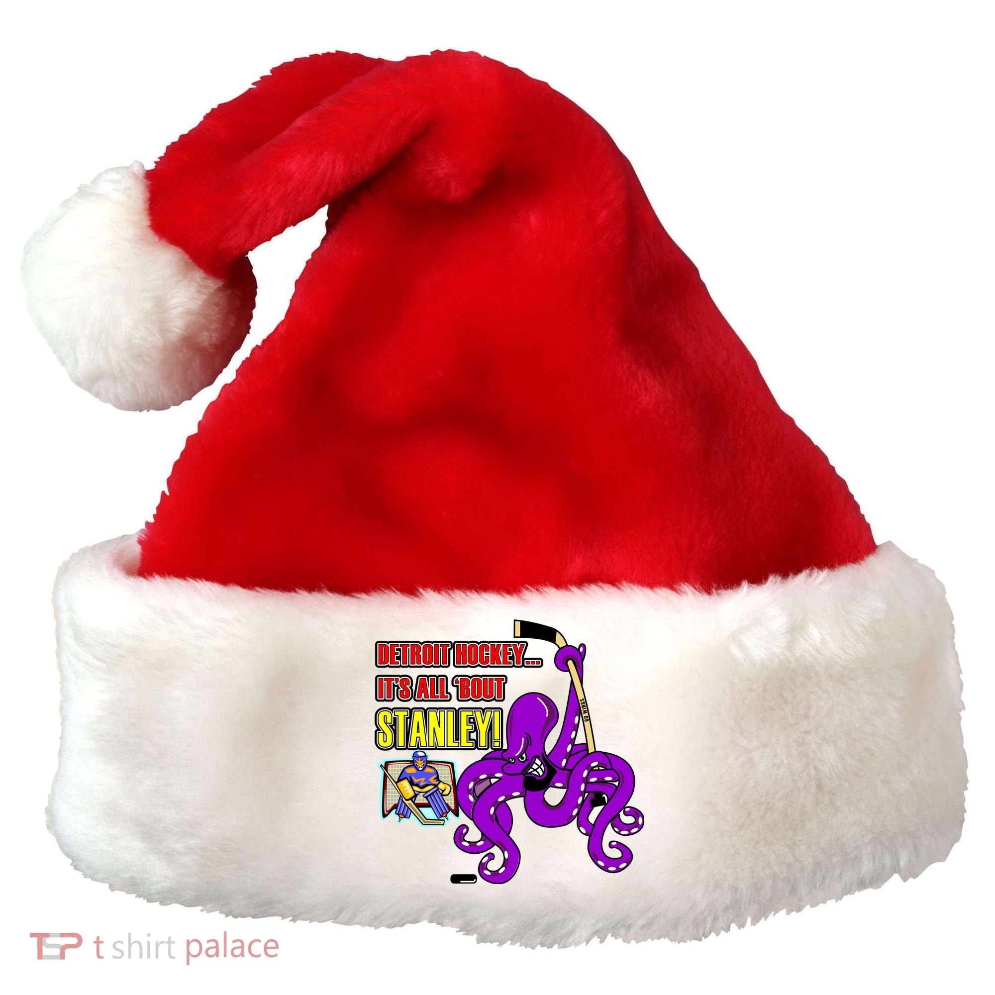 Detroit Hockey Santa Hat