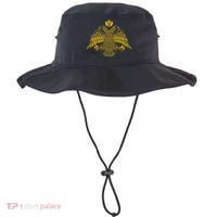 Double Headed Eagle Byzantine Christian Orthodox Emblem Bucket Hat thumb 0