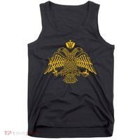 Double Headed Eagle Byzantine Christian Orthodox Emblem Tank Top thumb 0