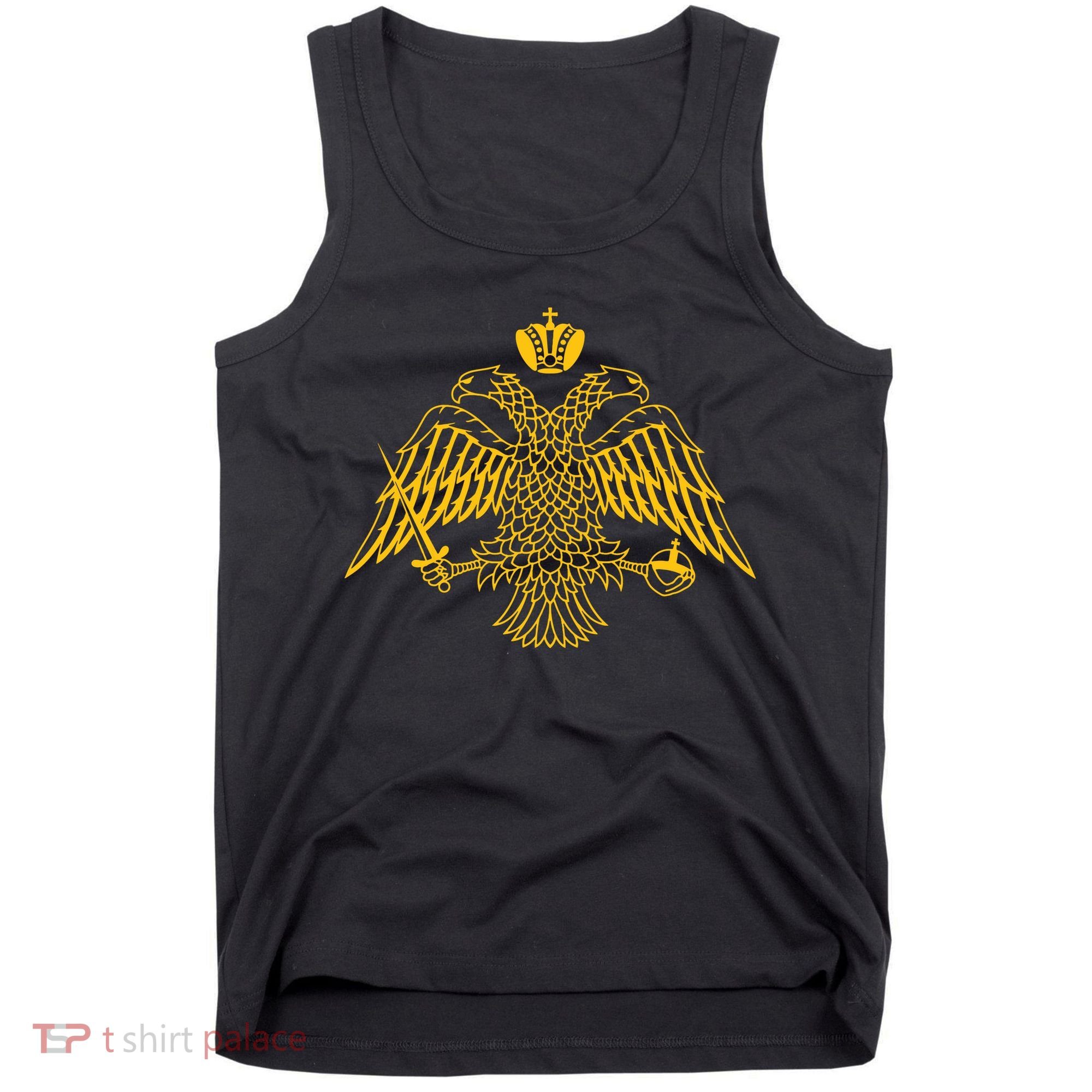 Double Headed Eagle Byzantine Christian Orthodox Emblem Tank Top