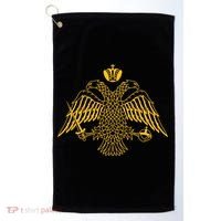 Double Headed Eagle Byzantine Christian Orthodox Emblem Golf Towel thumb 0