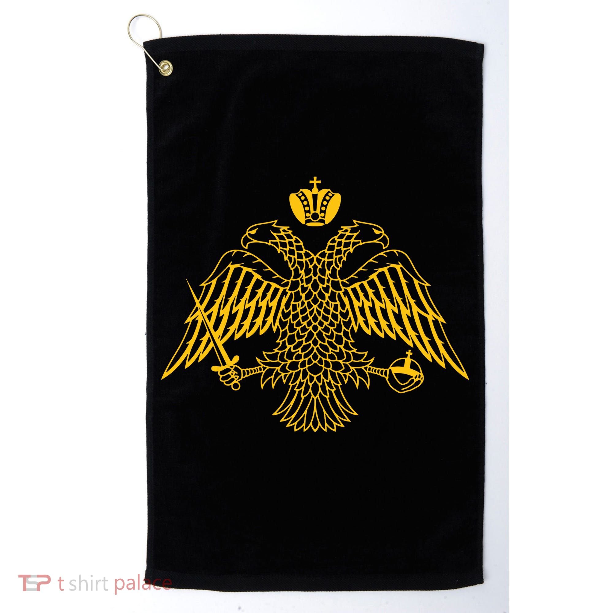 Double Headed Eagle Byzantine Christian Orthodox Emblem Golf Towel