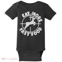 Deer Hunting Eat More Fast Food Funny Tee For Hunters Baby Bodysuit thumb 0