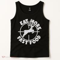 Deer Hunting Eat More Fast Food Funny Tee For Hunters Tank Top thumb 2