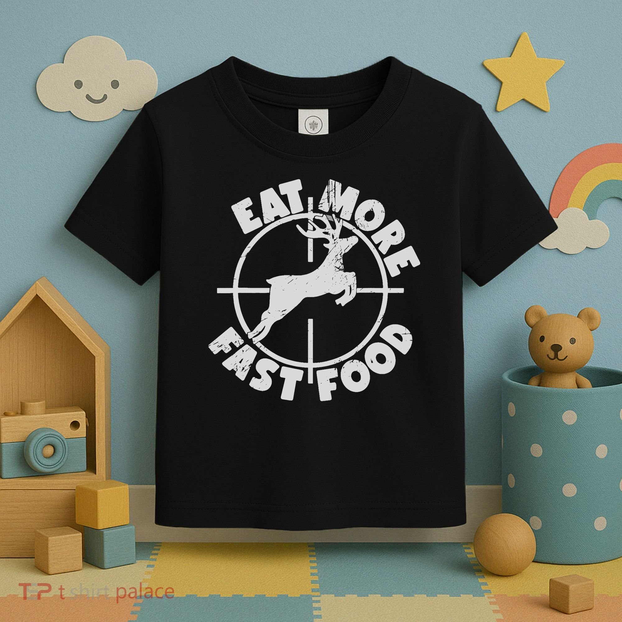 Deer Hunting Eat More Fast Food Funny Tee For Hunters Toddler T-Shirt