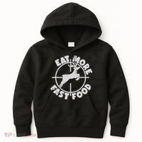 Deer Hunting Eat More Fast Food Funny Tee For Hunters Kids Hoodie thumb 0
