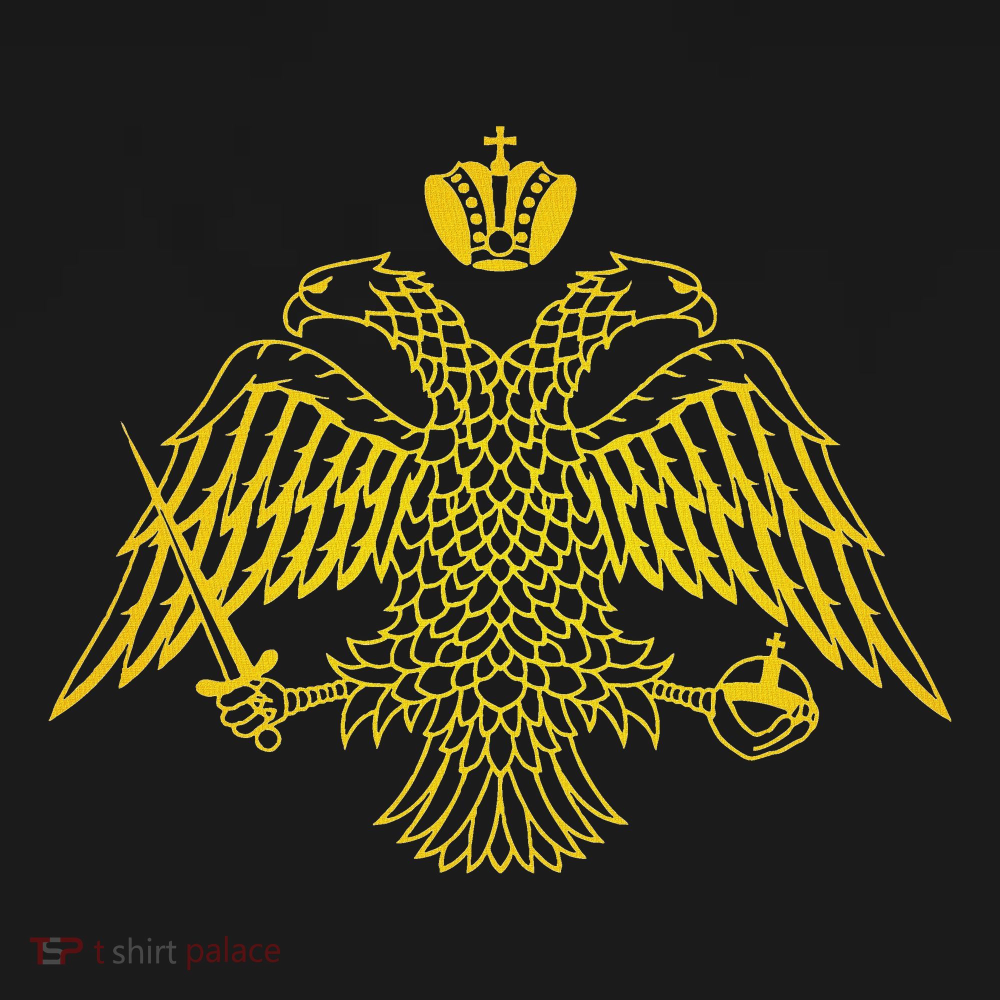 Double Headed Eagle Byzantine & Christian Orthodox Emblem Long Sleeve Shirt