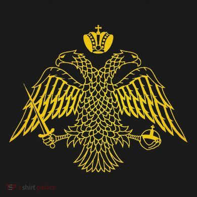 Double Headed Eagle Byzantine & Christian Orthodox Emblem V-Neck T-Shirt