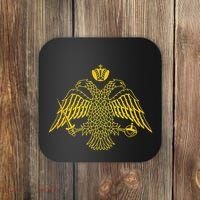 Double Headed Eagle Byzantine & Christian Orthodox Emblem Coaster thumb 0