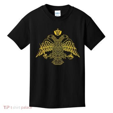 Double Headed Eagle Byzantine & Christian Orthodox Emblem Kids T-Shirt