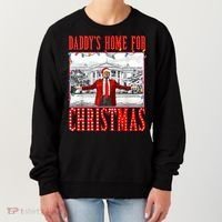 DaddyS Home For Christmas Trump Women's Sweatshirt thumb 0