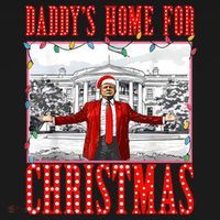 DaddyS Home For Christmas Trump Doggie Tank thumb 4
