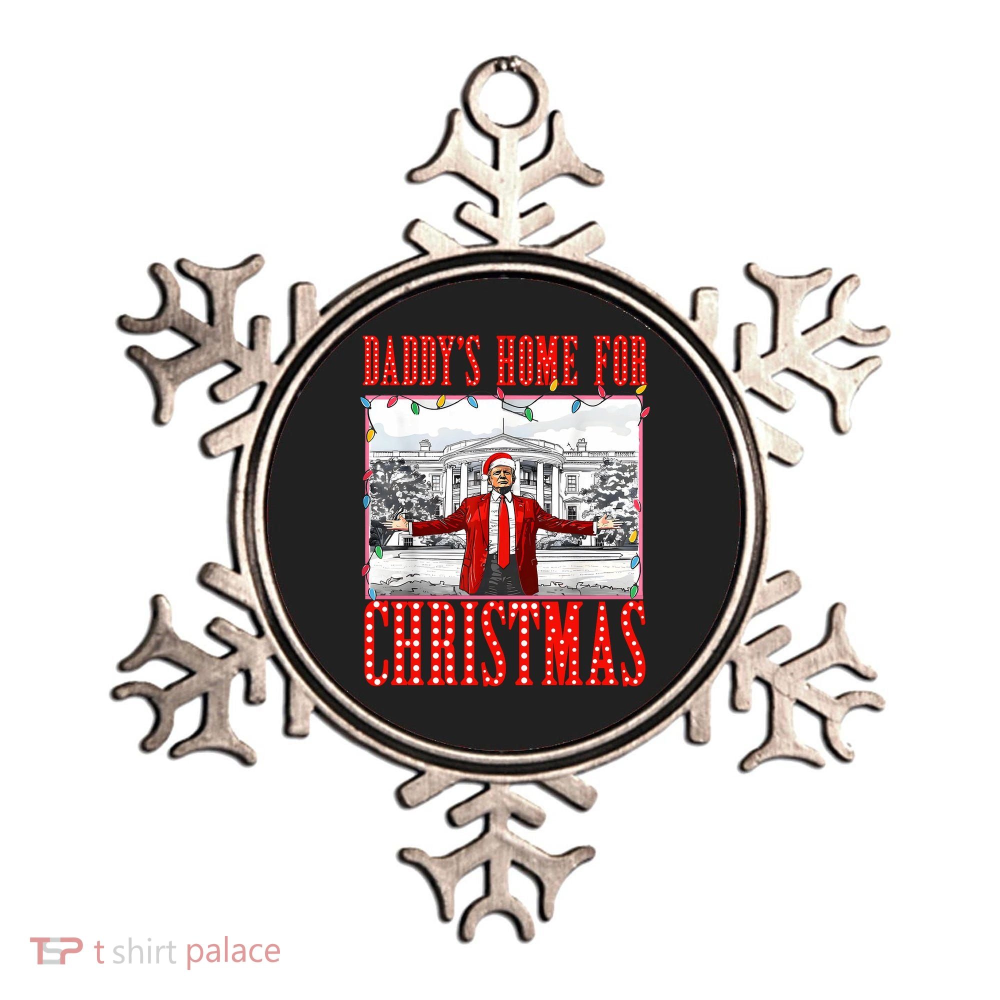 DaddyS Home For Christmas Trump Ornament