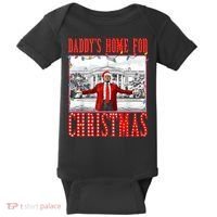 DaddyS Home For Christmas Trump Baby Bodysuit thumb 0