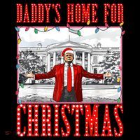 DaddyS Home For Christmas Trump Baby Bodysuit thumb 2
