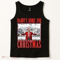 DaddyS Home For Christmas Trump Tank Top thumb 2