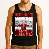 DaddyS Home For Christmas Trump Tank Top thumb 3