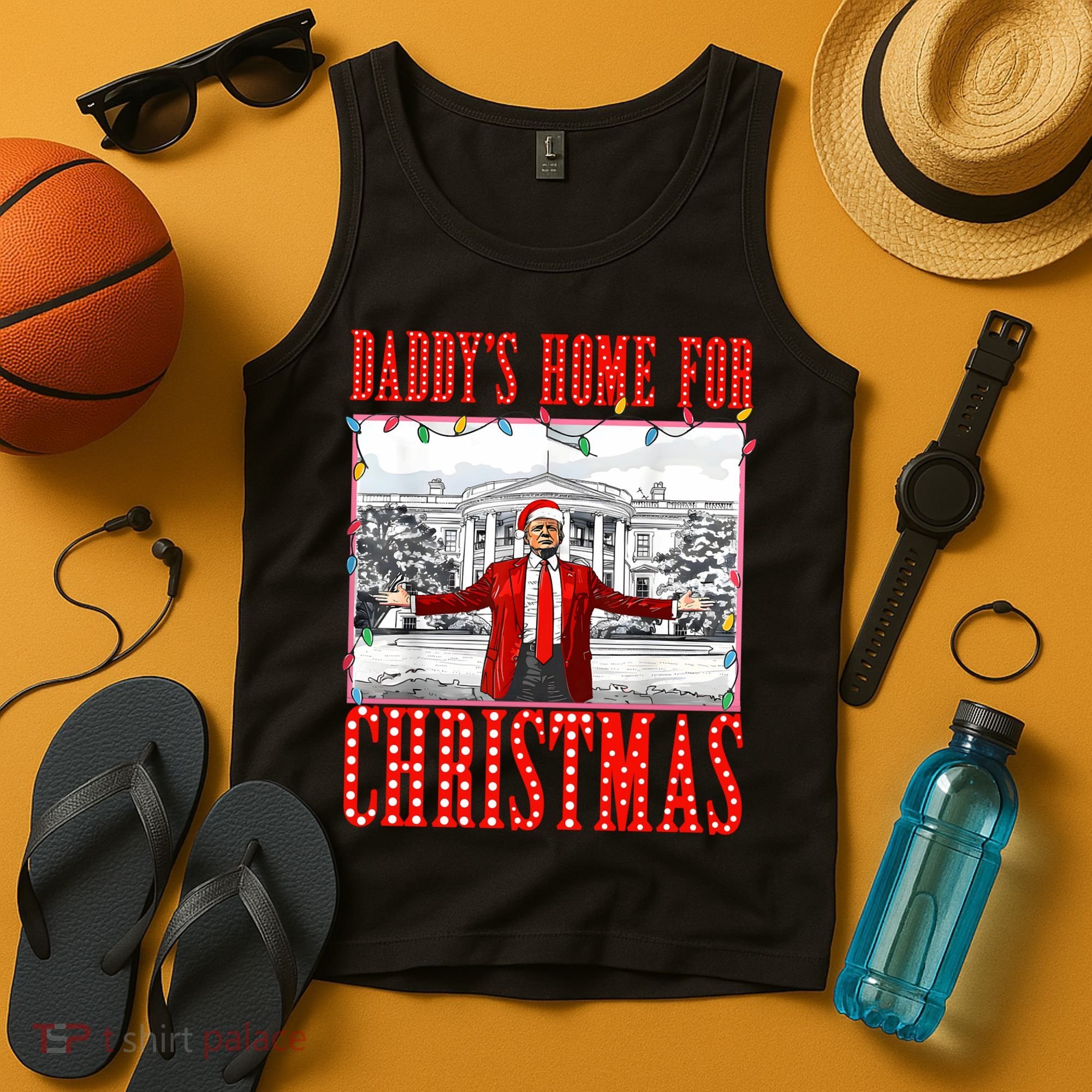 DaddyS Home For Christmas Trump Tank Top