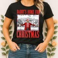 DaddyS Home For Christmas Trump Women's T-Shirt thumb 2