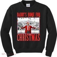 DaddyS Home For Christmas Trump Kids Sweatshirt thumb 0