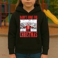 DaddyS Home For Christmas Trump Kids Hoodie thumb 3