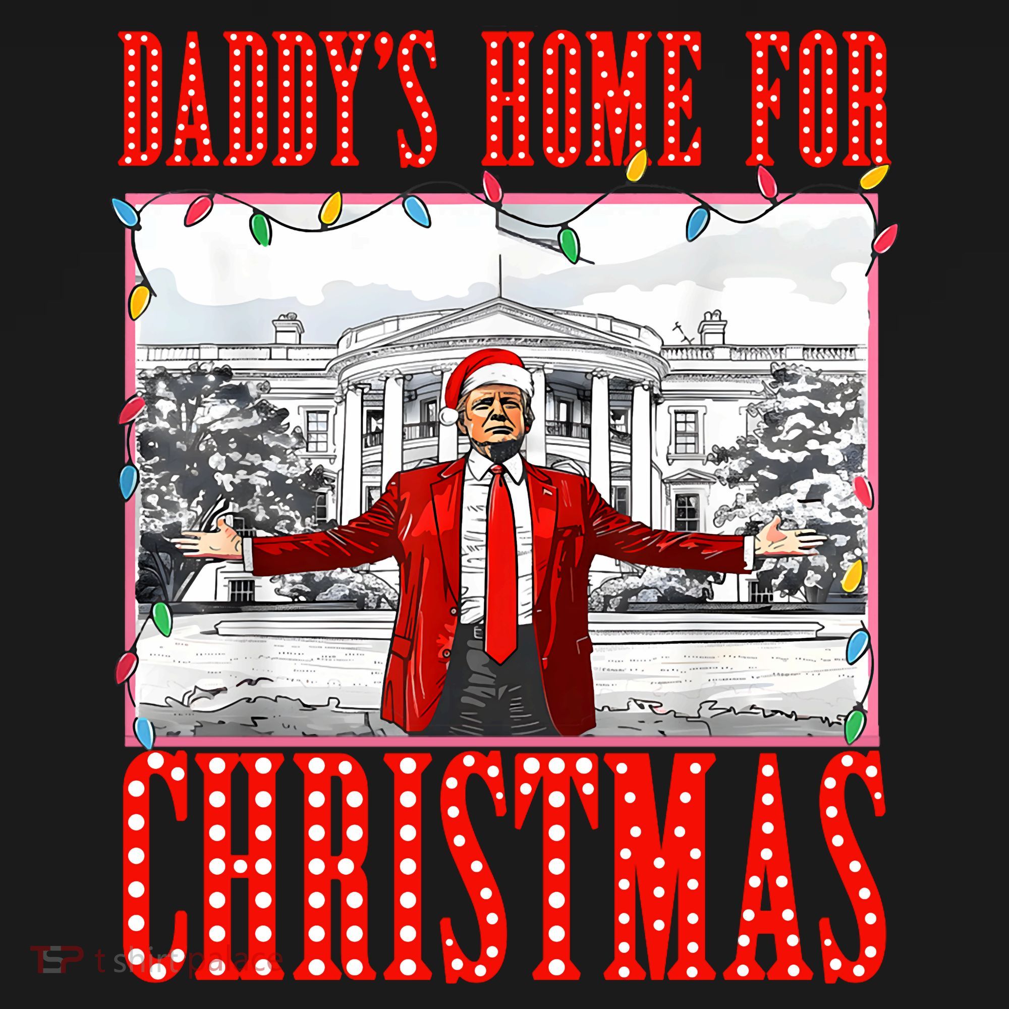 DaddyS Home For Christmas Trump Kids Hoodie