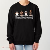 Dachshund Halloween Funny Witch Dog Lover Halloween Spooky Season Women's Sweatshirt thumb 0