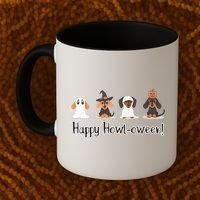 Dachshund Halloween Funny Witch Dog Lover Halloween Spooky Season Coffee Mug thumb 2