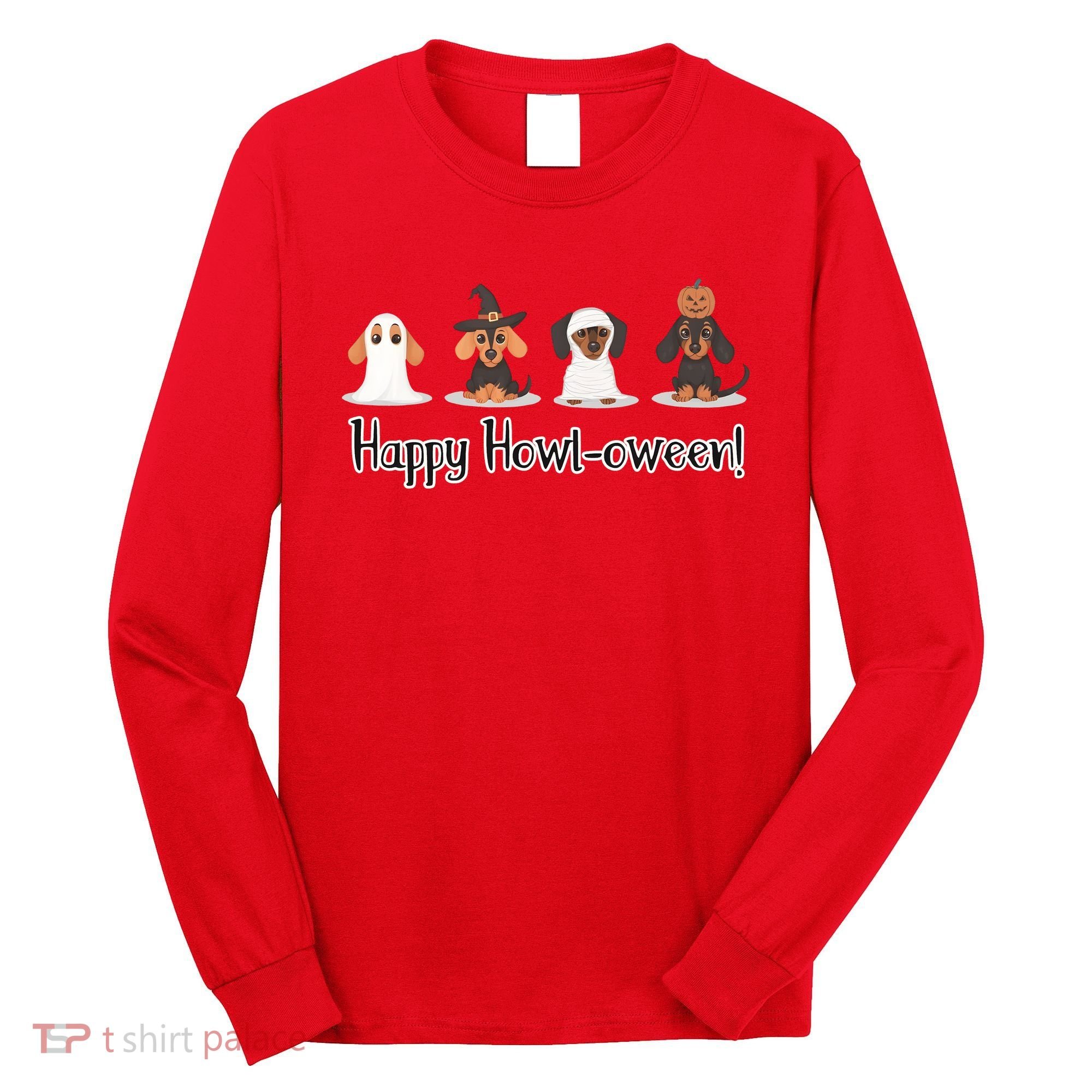 Dachshund Halloween Funny Witch Dog Lover Halloween Spooky Season Long Sleeve Shirt