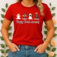 Dachshund Halloween Funny Witch Dog Lover Halloween Spooky Season Women's T-Shirt thumb 2