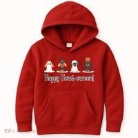 Dachshund Halloween Funny Witch Dog Lover Halloween Spooky Season Kids Hoodie thumb 0