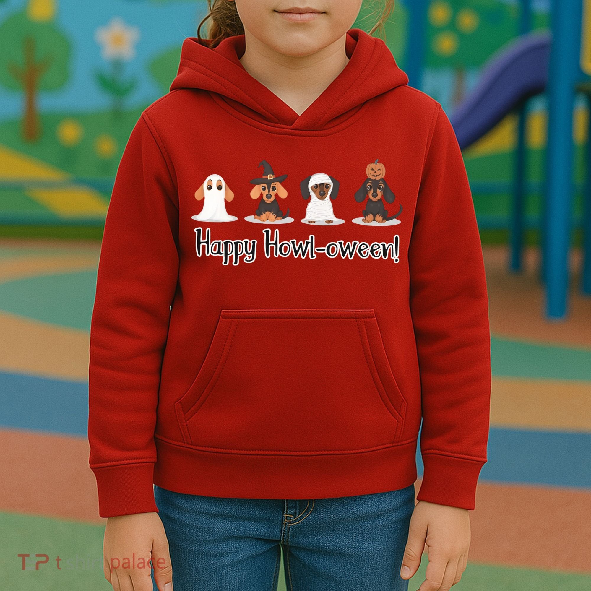 Dachshund Halloween Funny Witch Dog Lover Halloween Spooky Season Kids Hoodie