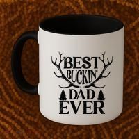 Deer Hunting Fathers Day Best Buckin Dad Ever Gift Coffee Mug thumb 2
