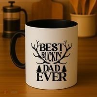 Deer Hunting Fathers Day Best Buckin Dad Ever Gift Coffee Mug thumb 4