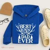 Deer Hunting Fathers Day Best Buckin Dad Ever Gift Hoodie thumb 4