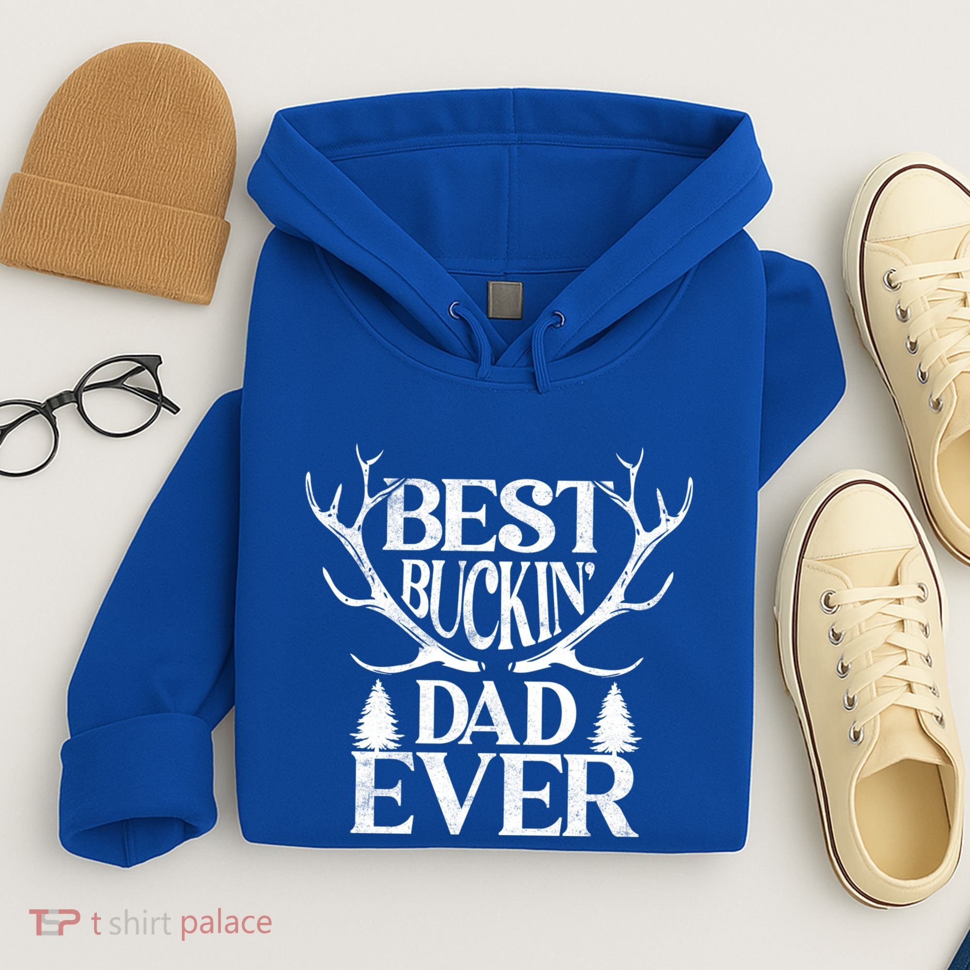 Deer Hunting Fathers Day Best Buckin Dad Ever Gift Hoodie