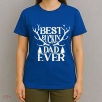 Deer Hunting Fathers Day Best Buckin Dad Ever Gift T-Shirt thumb 4