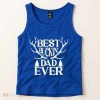 Deer Hunting Fathers Day Best Buckin Dad Ever Gift Tank Top thumb 2