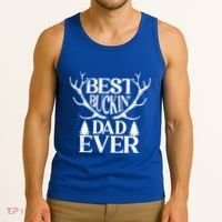 Deer Hunting Fathers Day Best Buckin Dad Ever Gift Tank Top thumb 3