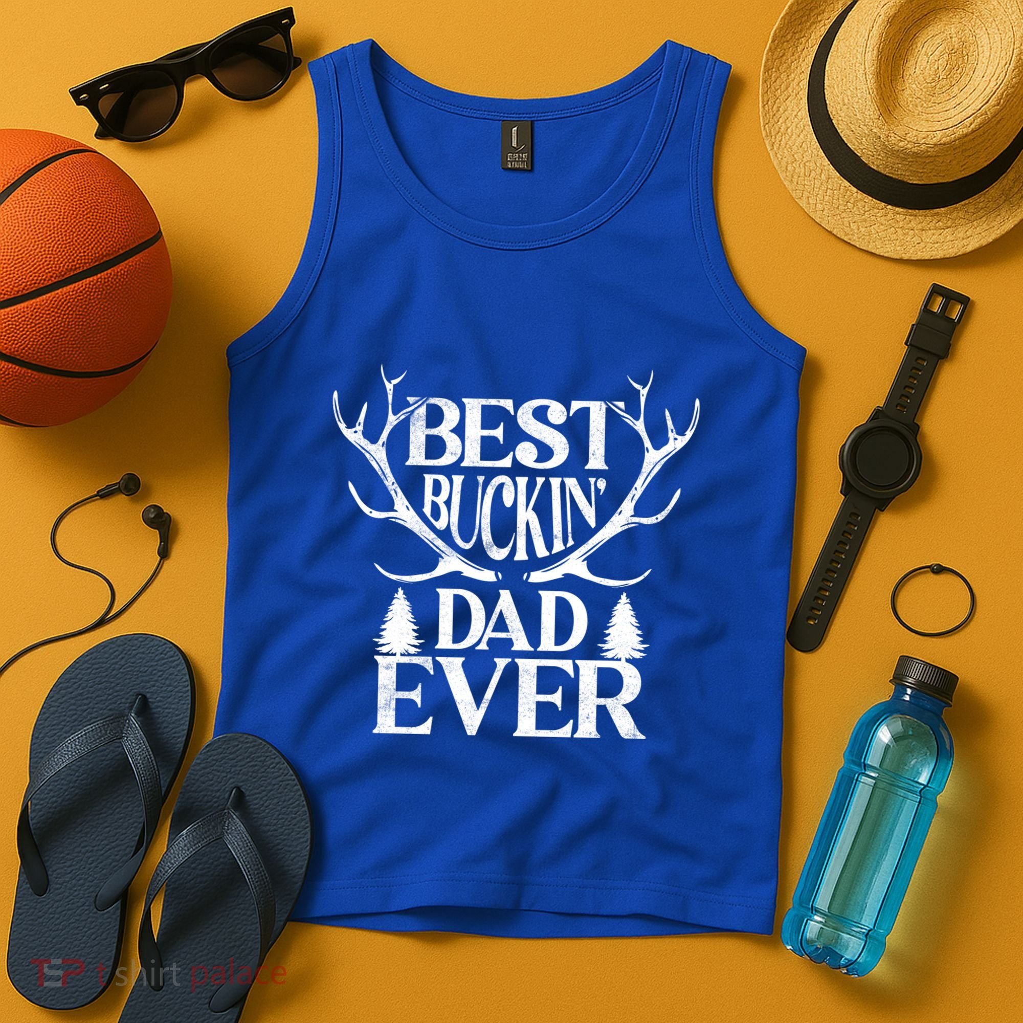 Deer Hunting Fathers Day Best Buckin Dad Ever Gift Tank Top