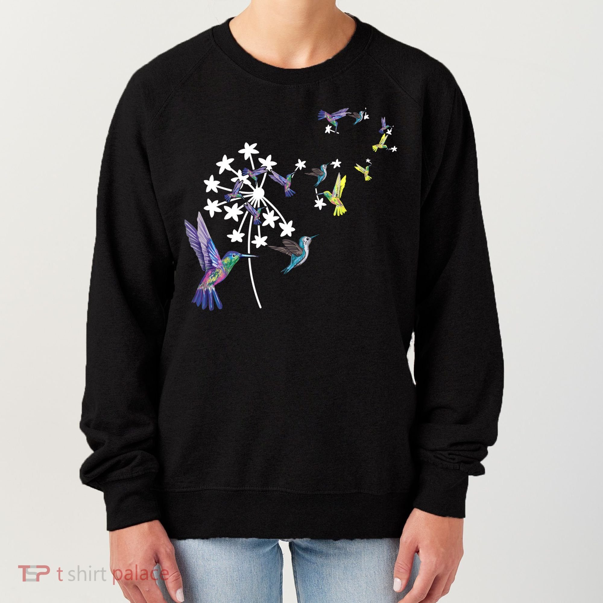 Dandelion Hummingbird Flower For Birdwatcher Herbalist Gift Women's Sweatshirt