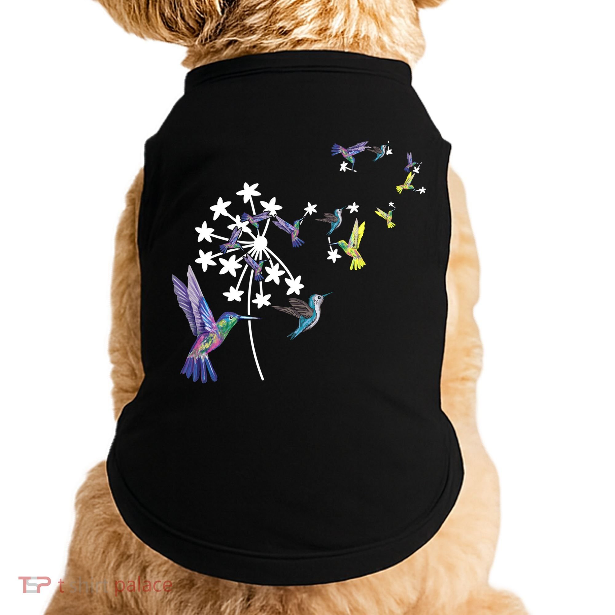 Dandelion Hummingbird Flower For Birdwatcher Herbalist Gift Doggie Tank