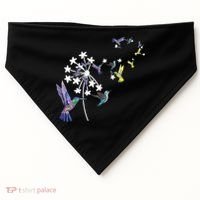 Dandelion Hummingbird Flower For Birdwatcher Herbalist Gift USA-Made Doggie Bandana thumb 0