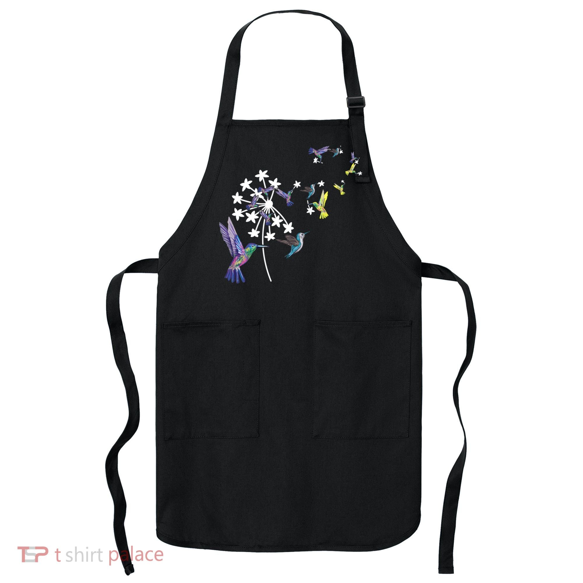 Dandelion Hummingbird Flower For Birdwatcher Herbalist Gift Apron