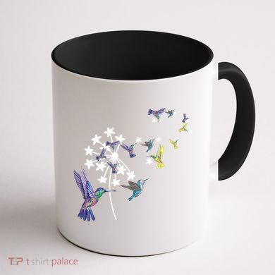 Dandelion Hummingbird Flower For Birdwatcher Herbalist Gift Coffee Mug back