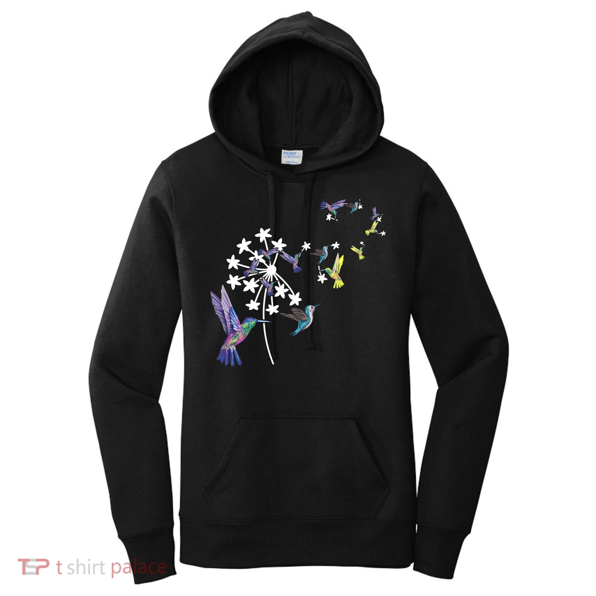 Dandelion Hummingbird Flower For Birdwatcher Herbalist Gift Women's Hoodie
